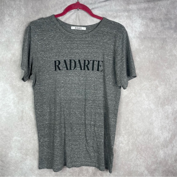 Rodarte Spellout Short Sleeve Tee In Gray Women's Size M - Picture 1 of 5